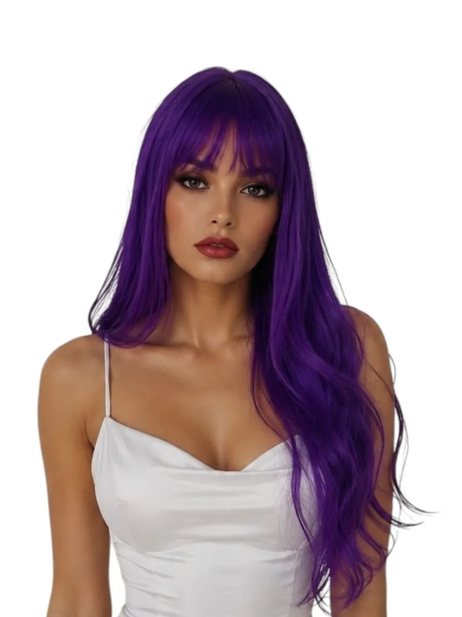 Long Straight Synthetic Wig With Fringe-Susan-T2420