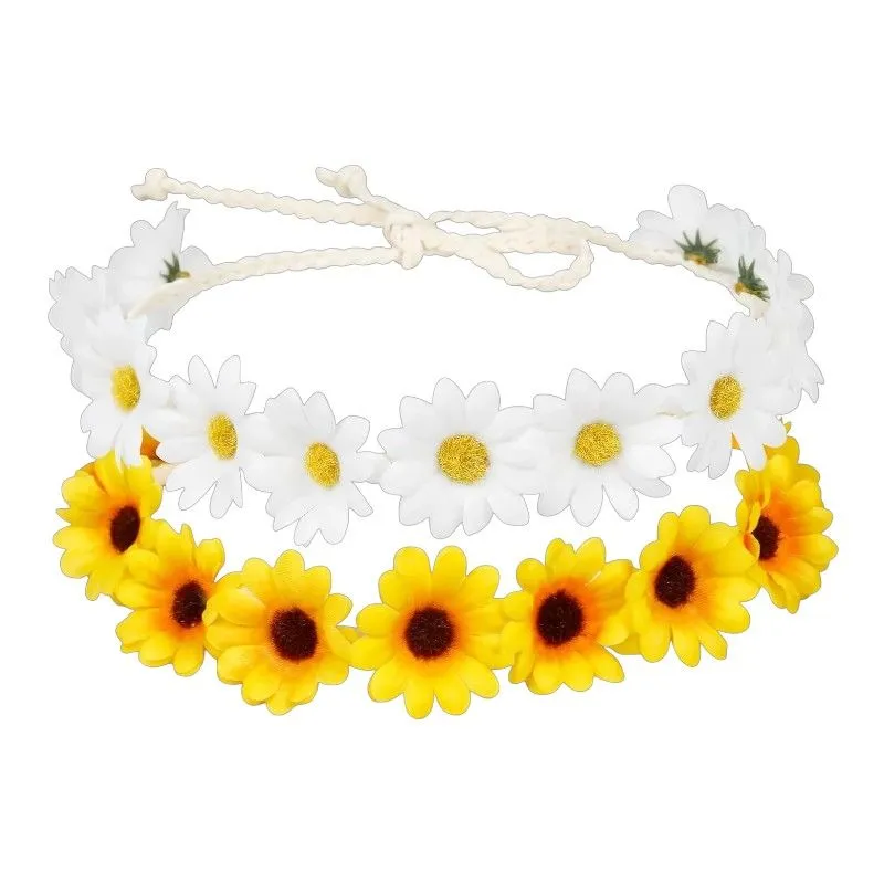 Sunflower and Daisy Flower Crown - 2-Pack