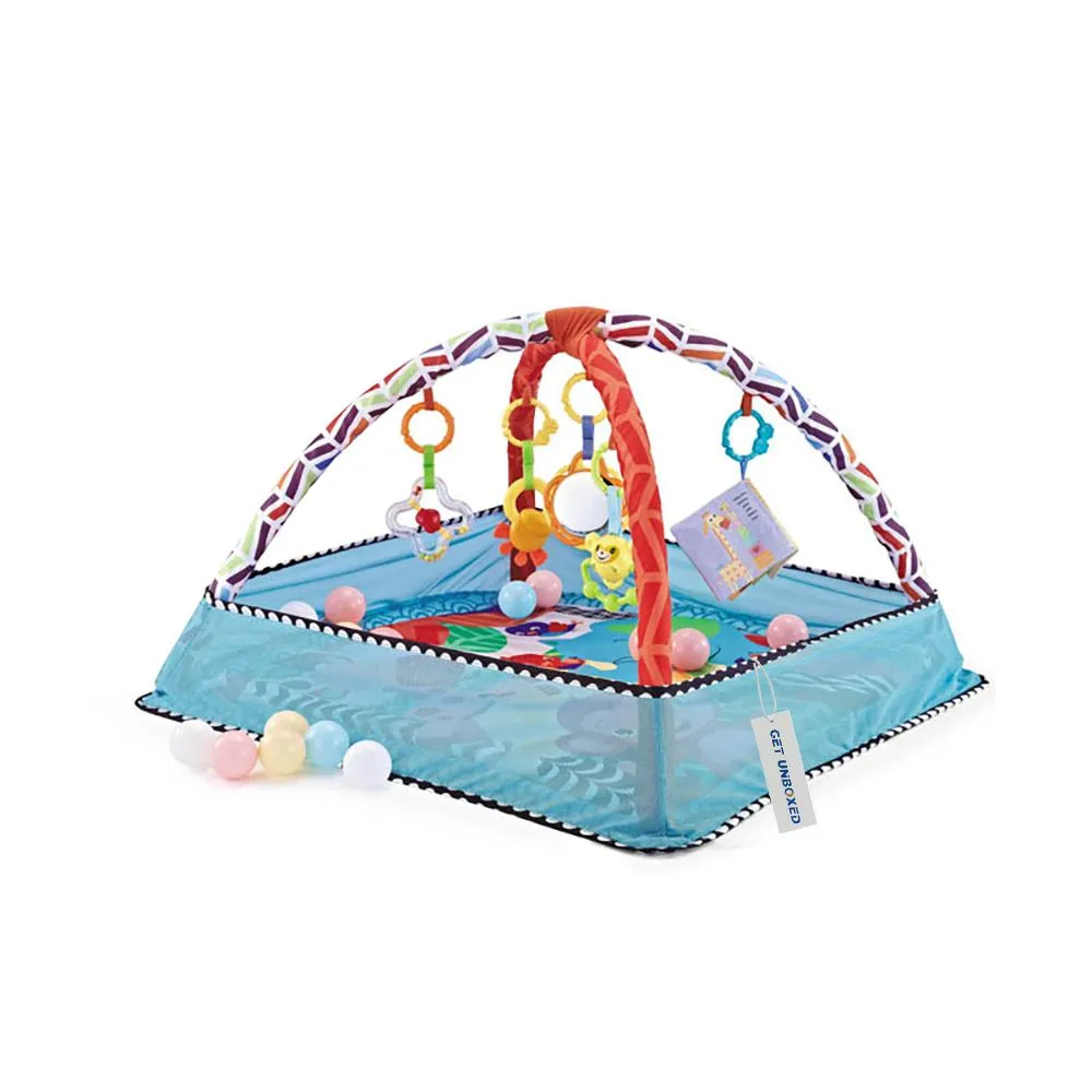 GET UNBOXED Baby Play Gym Mat with Ball Pit Sensory Play Mat