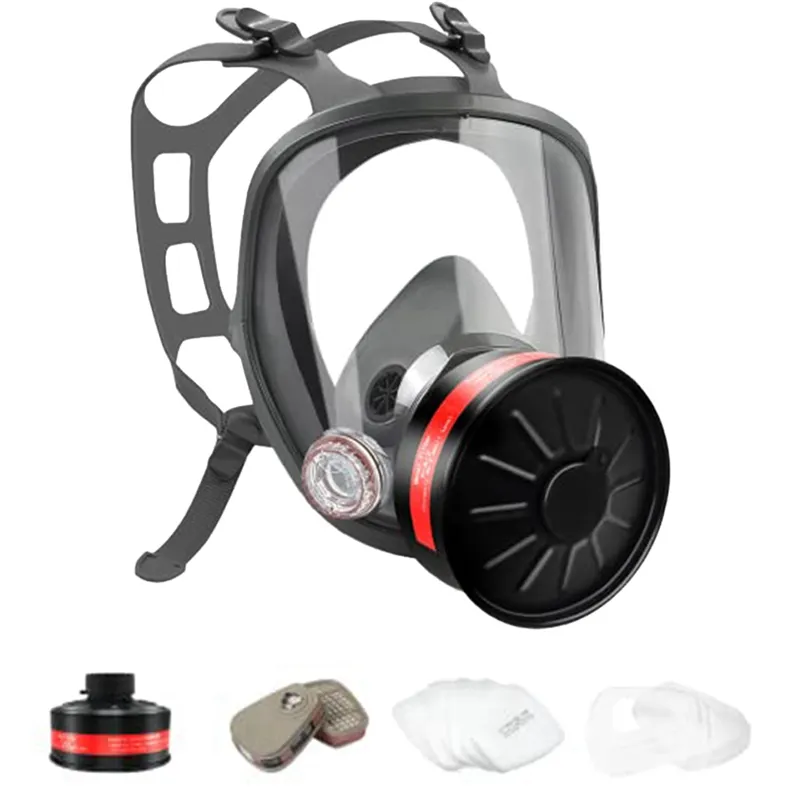 Full Face Gas Mask Gas Masks Survival Nuclear Compatible with Universal