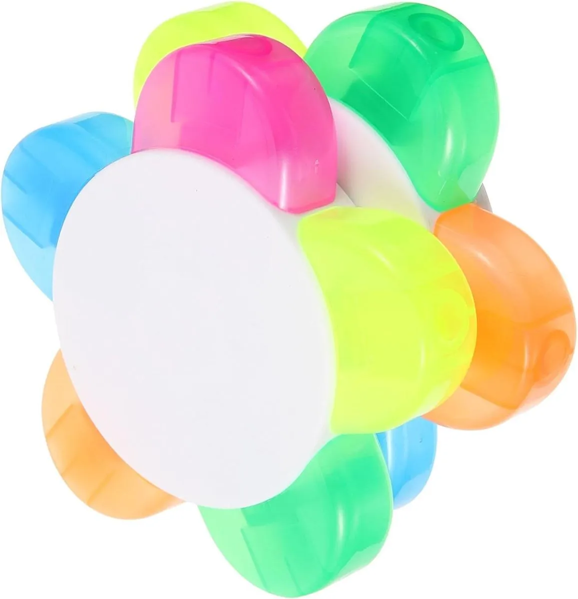 2pcs Half Petal Shaped Fluorescent Marker Pens Creative Highlighter