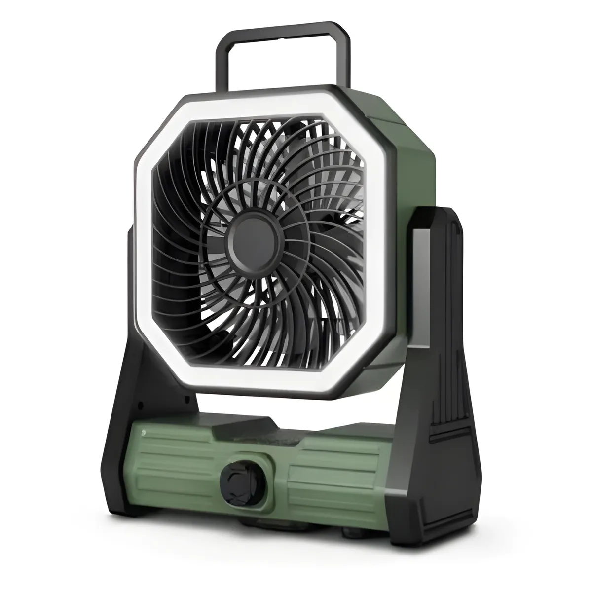 20000mAh Camping Fan With Hook Handle Ceiling Fan with Lights - Green