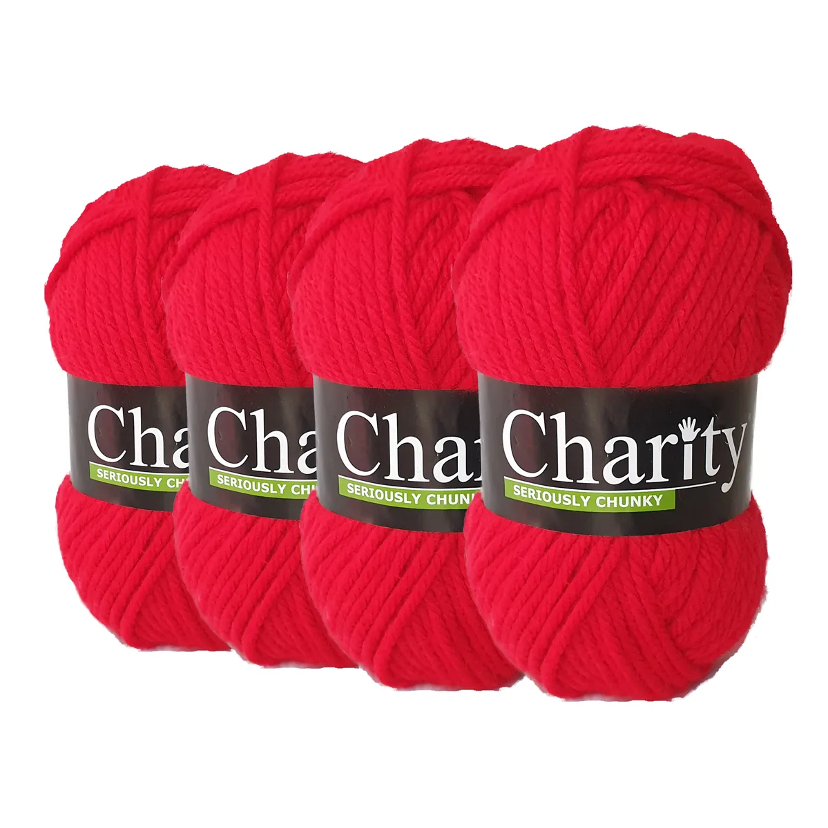 Elle Wool - Charity Seriously Chunky Yarn (4 x 150g pack) - Cherry Red