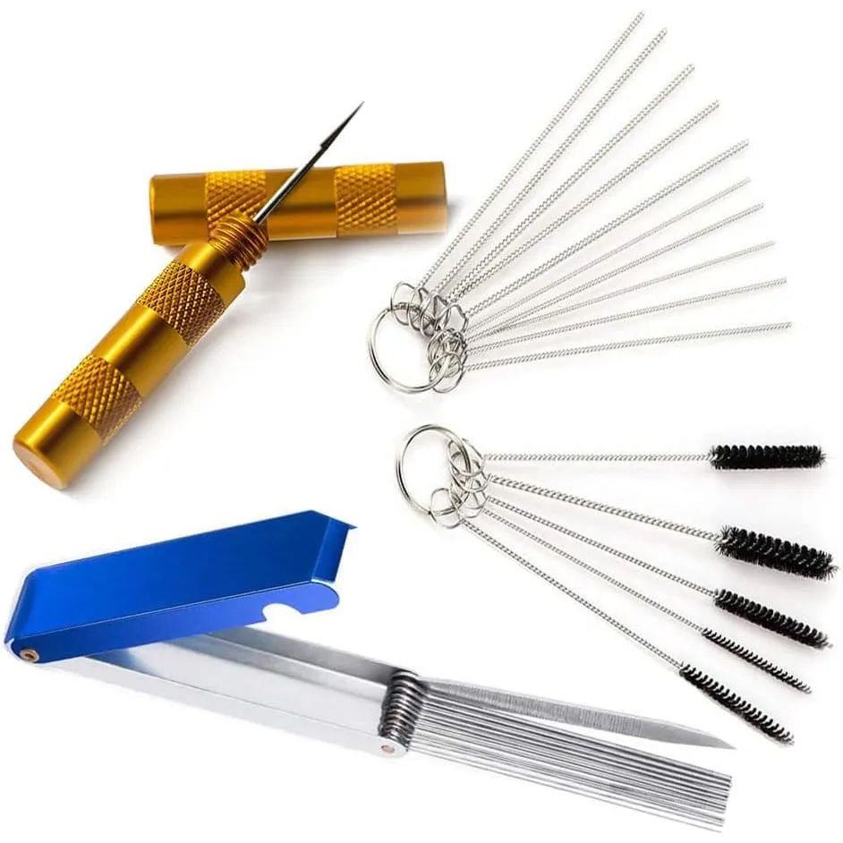 Airbrush Cleaner Carburetor Carbon Dirt Jet Cleaner Tool Kit-13 Pieces