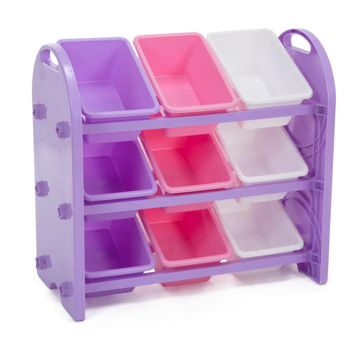 Kids Storage Organiser for Toys and Clothes - 9 Bins - Pastel Colours