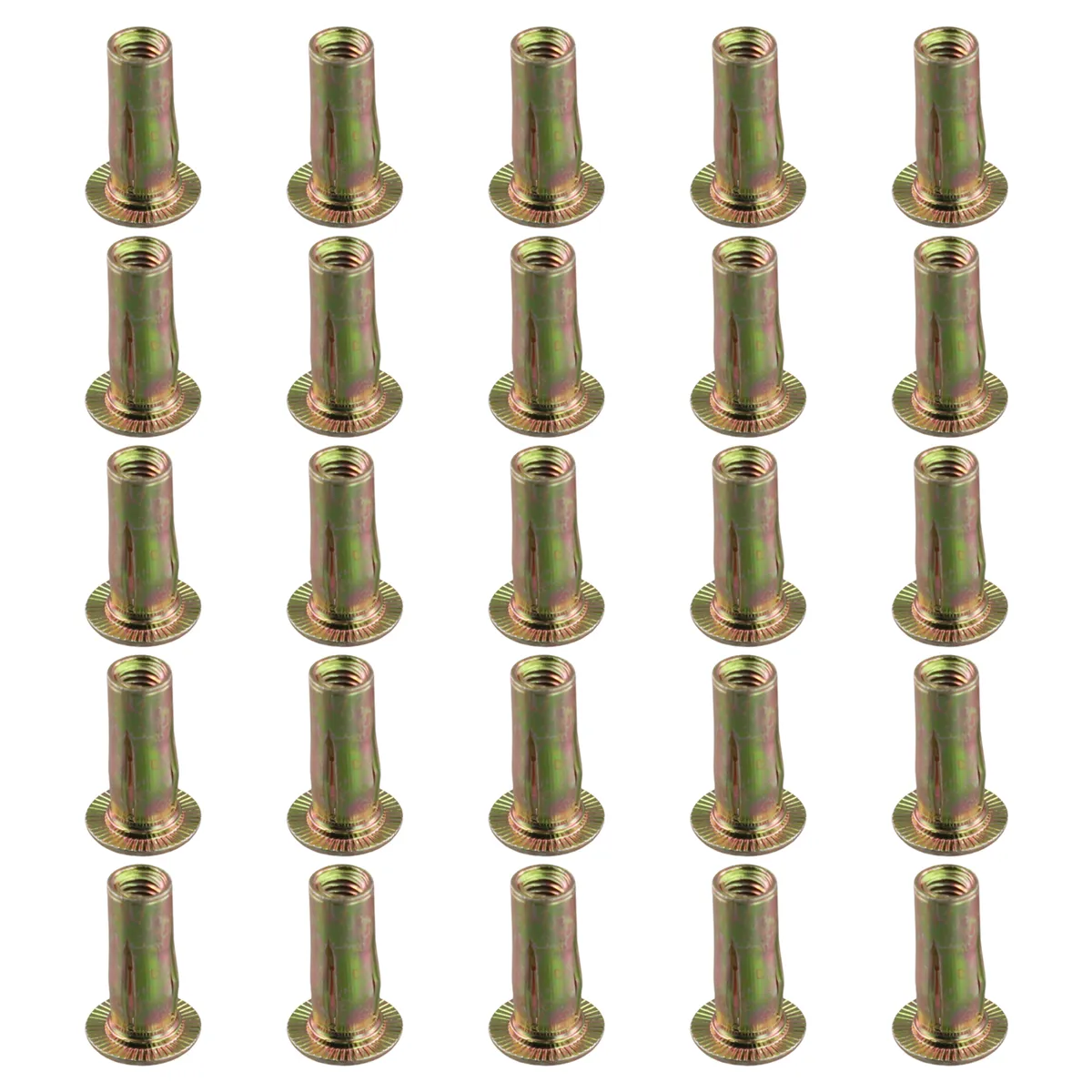 Multi-Grip Rivet-Nut M8 Pre-Bulbed Shank Carbon Steel Color-Zinc