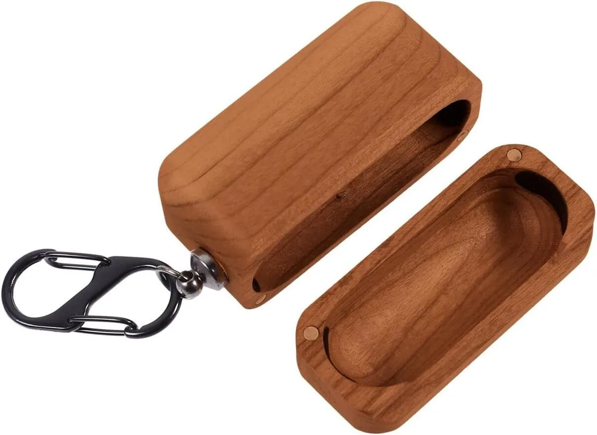 Decorative Wooden Earphone Case for Protection Charging Access Portable