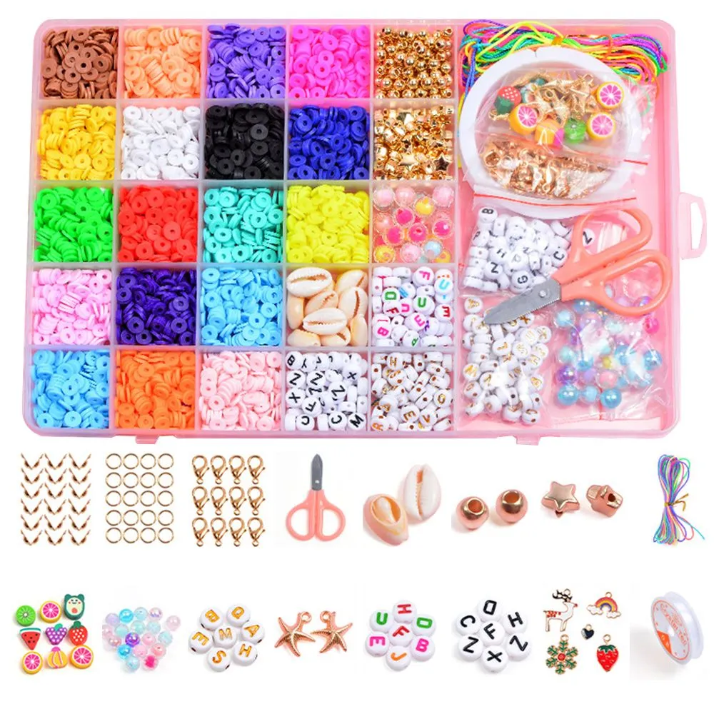 Craft Beauty Bead Jewellery Making Kit 25 Grid - Rainbow Charm