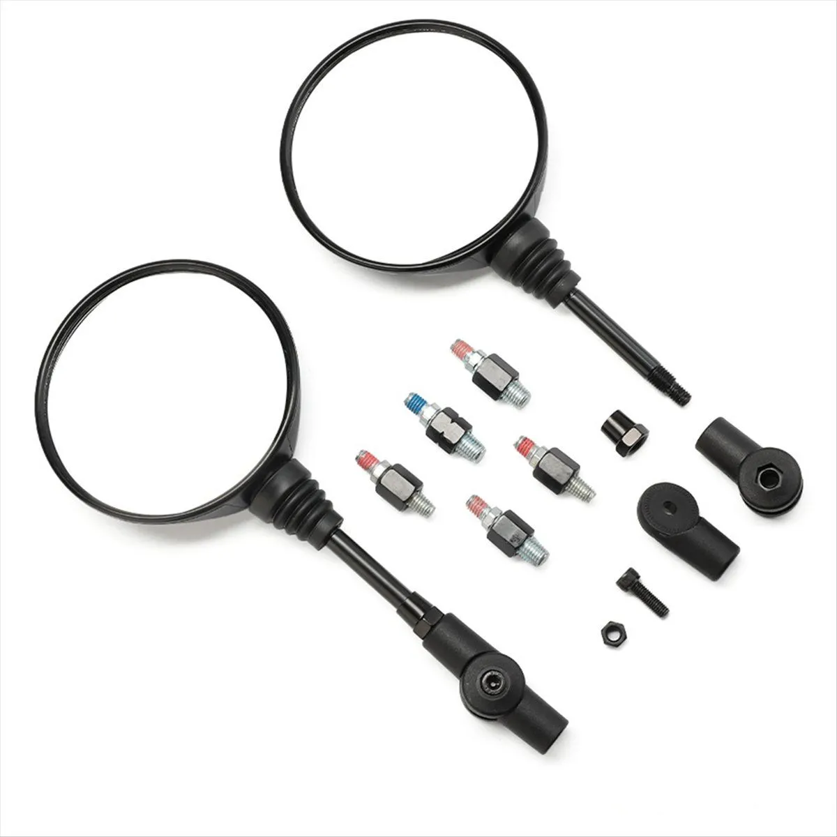 Motorcycle Rearview Mirror Round Mirror Compatible with Honda