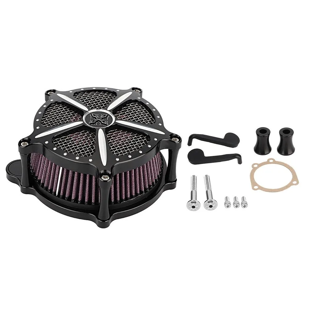 CNC Aluminium Motorcycle Air Cleaner Intake Compatible with Harley Davidson