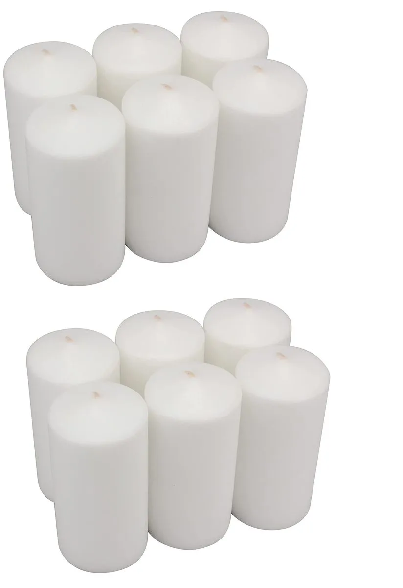 Exquisite And Long-lasting Pillar Candles - White / 12 Piece