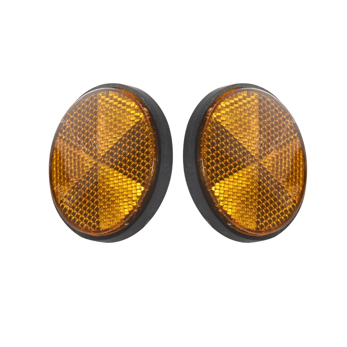 2 x2inch Round Orange Reflectors For Motorcycles ATV/Dirt Bikes