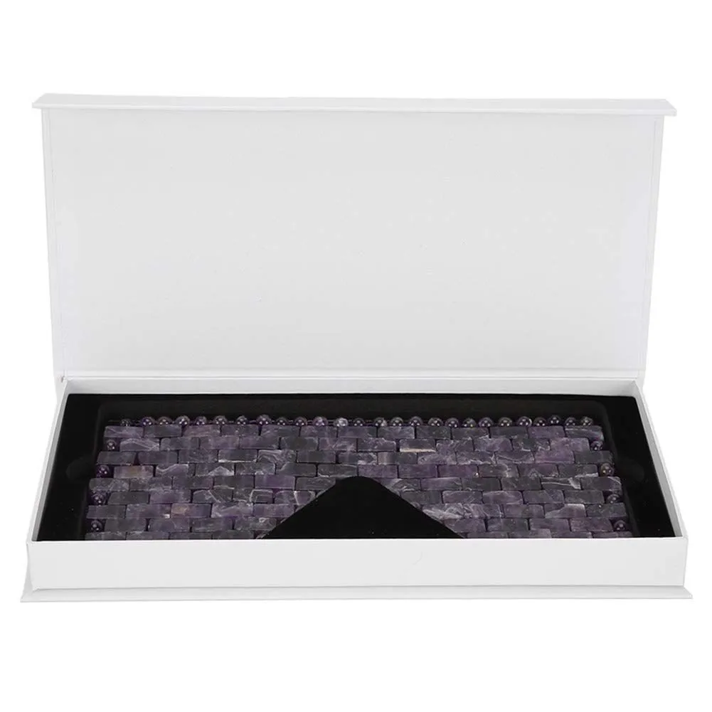 UGlowGirl Jade Stone Eye Mask - Natural Stone Cooling Gem Eye Mask - Amethyst