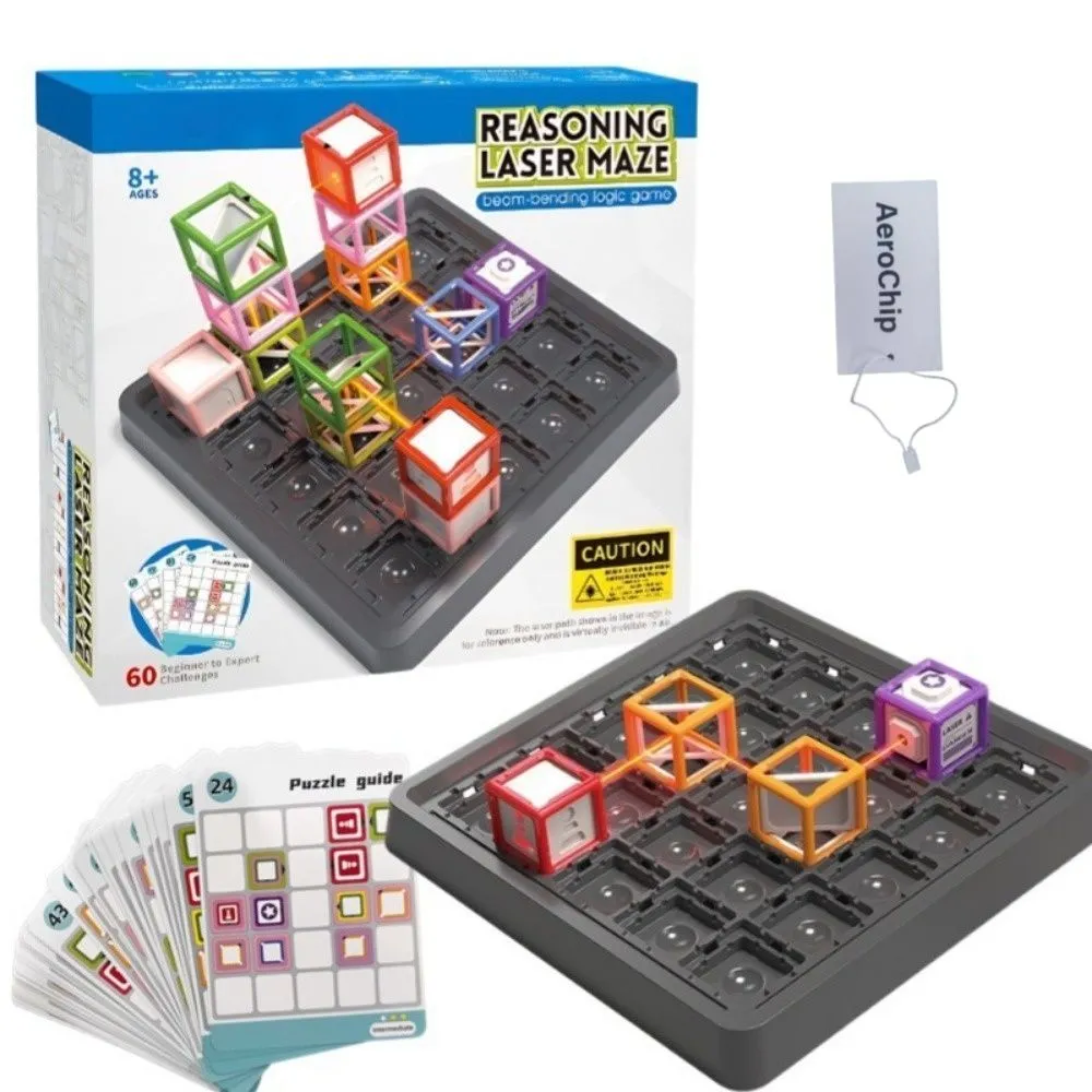 Aerochip Laser Maze Reasoning,Toys for Ages 8-13 with 60 Challenges Puzzle