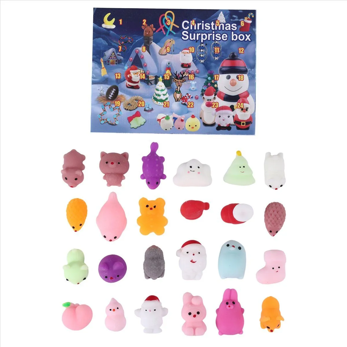 Advent Calendar 2021 Christmas Fidget Toys Set Novelty Decor for Kids