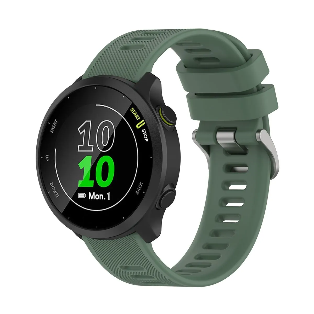 Silicone Strap Compatible with Garmin Forerunner 55 20mm - Army Green