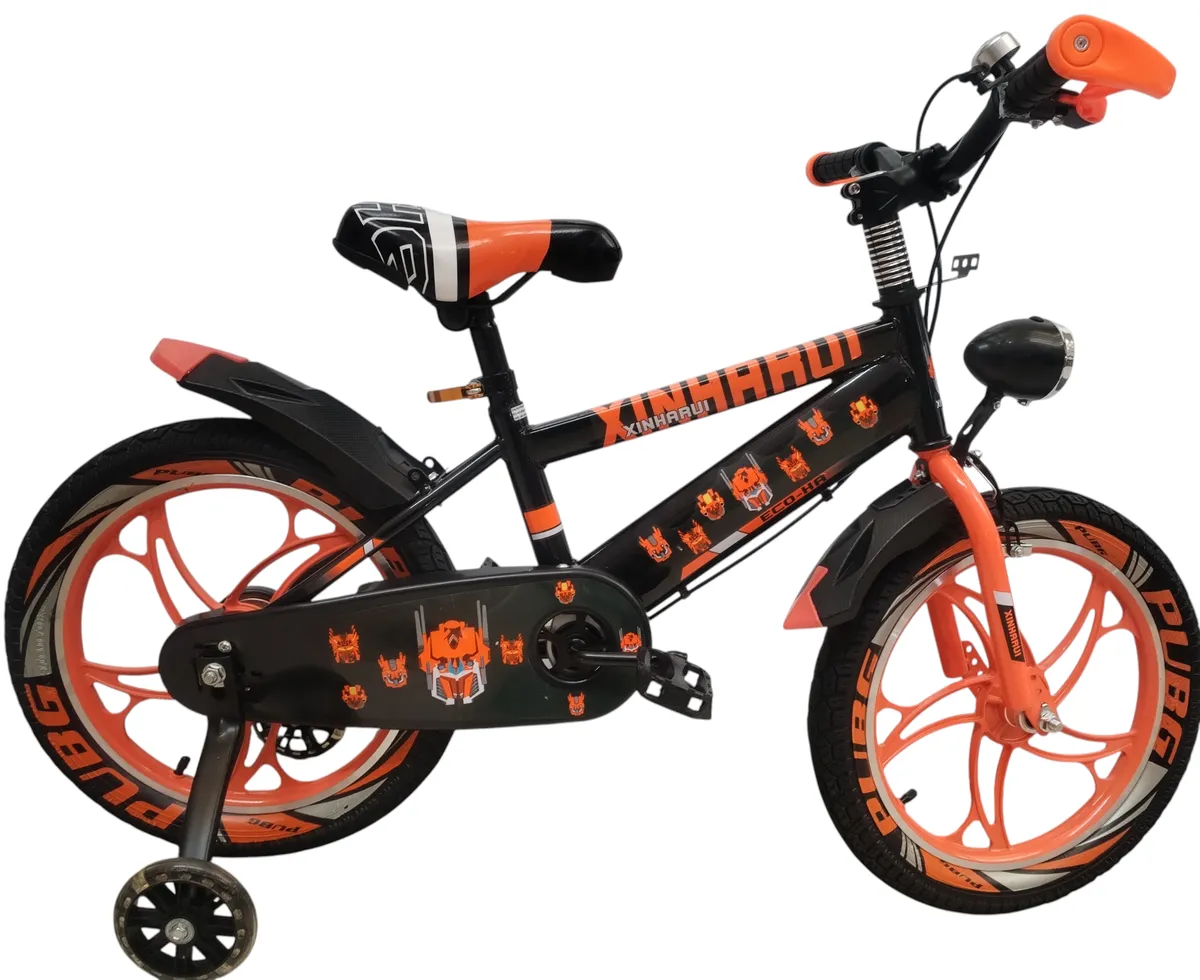 16 Inch Kids Bicycle - Black and orange 