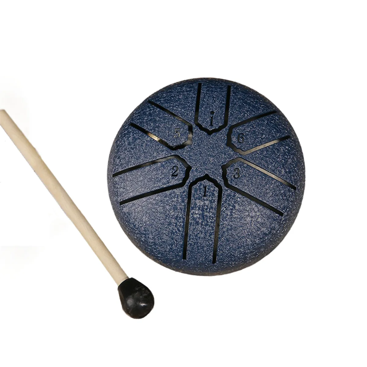 3 Inch 6-Tone Steel Tongue Drum Mini Hand Pan Drums With Drumsticks A