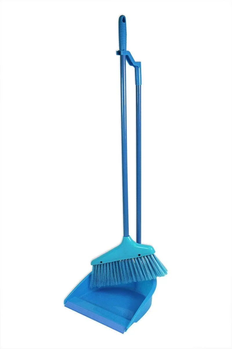 Plastic Long Handle Broom and Dustpan