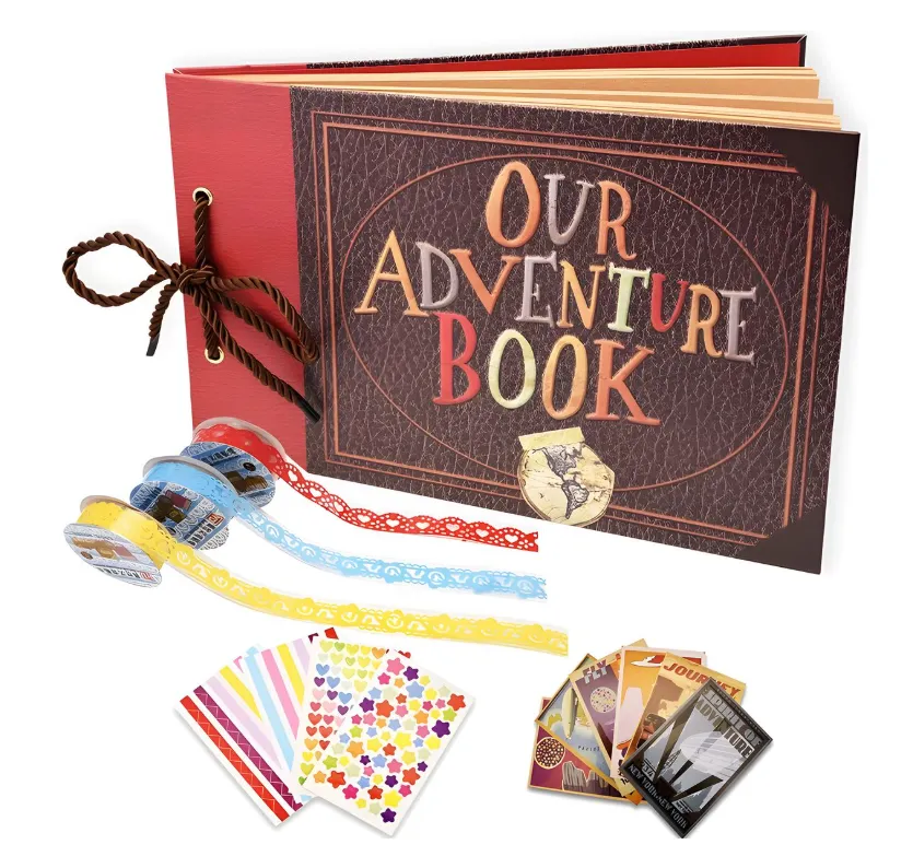 Handmade Adventure Book Photo Album, Scrapbook, with Accessory Kit