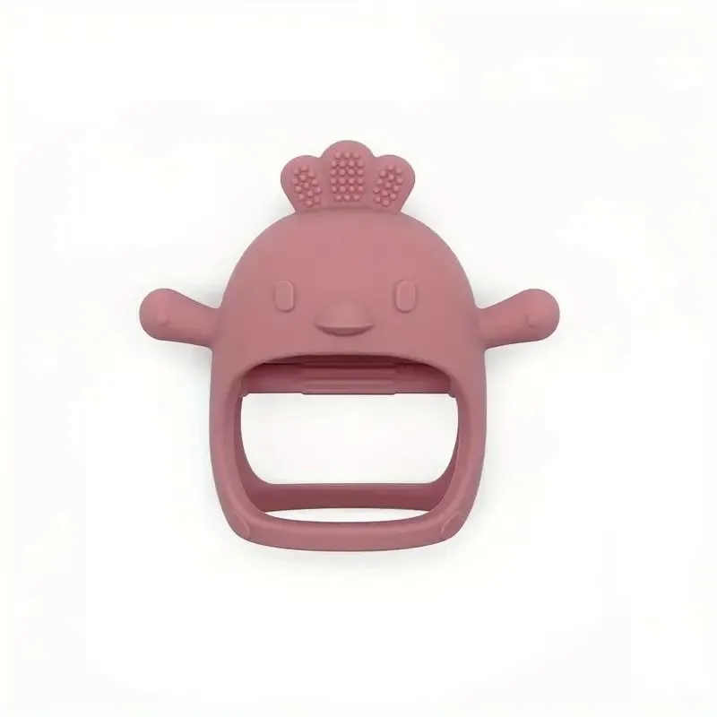BabyWombWorld Silicone Teether Baby Soothing Chicken - Pink