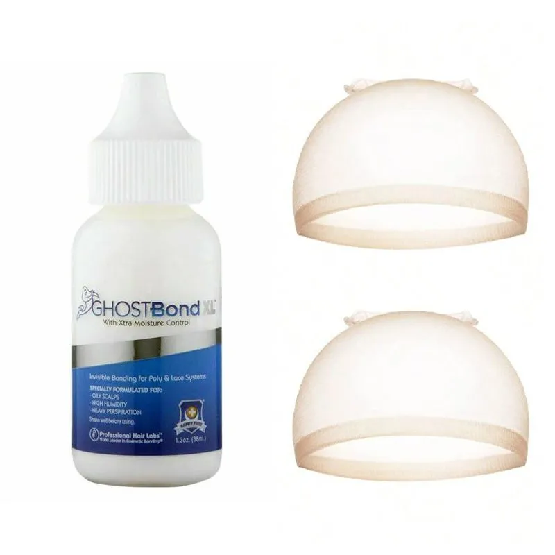 Ghost Bond Hair Glue & 2 HD Wig Caps