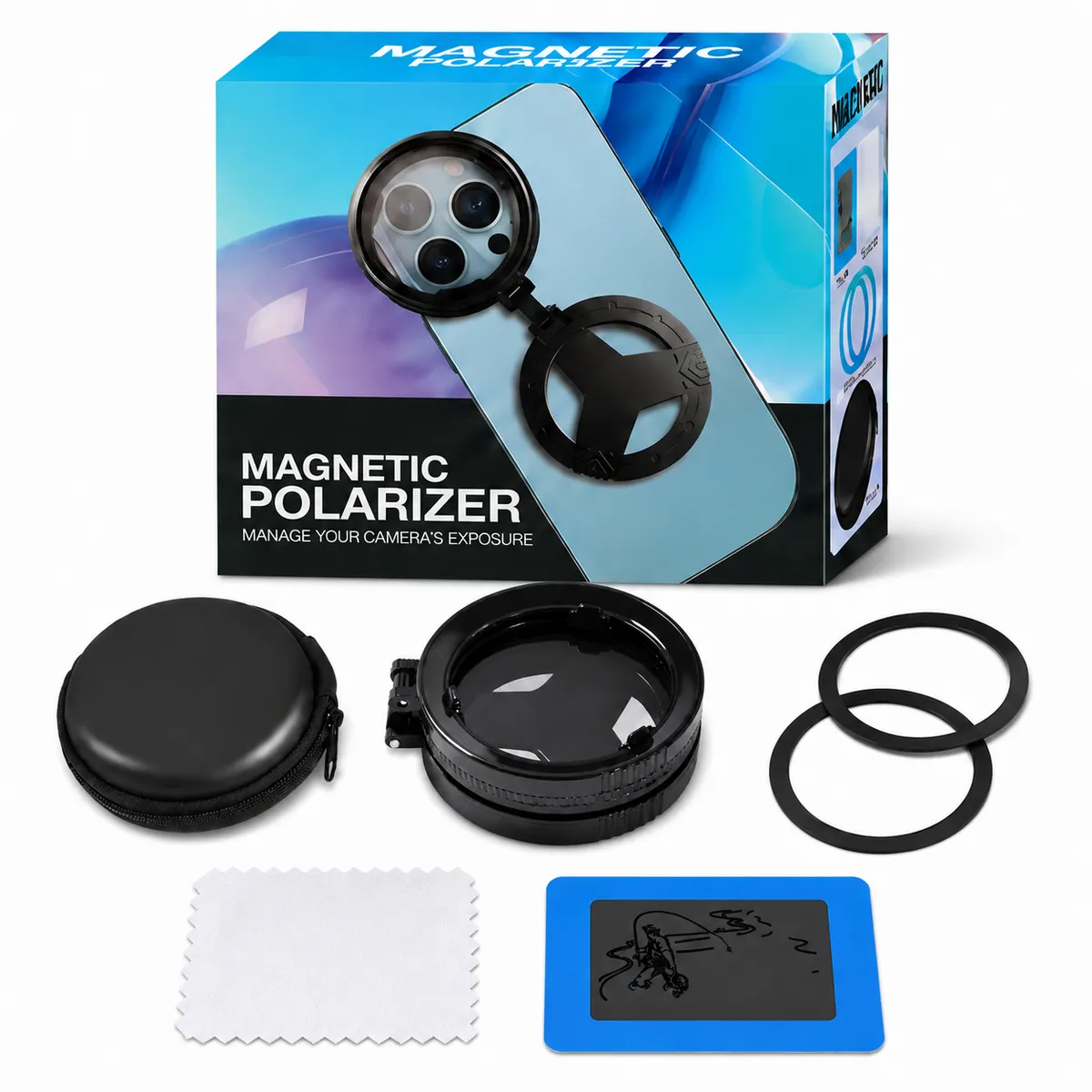 Magnetic 52mm CPL Polarizer Lens Filter for Phone Photography