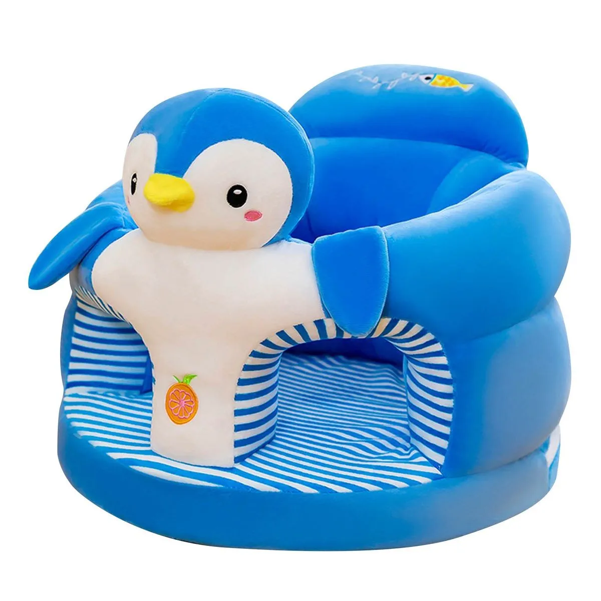 Baby Sofa Support Seat Cover Plush Chair Learning to Sit Comfortably - Blue