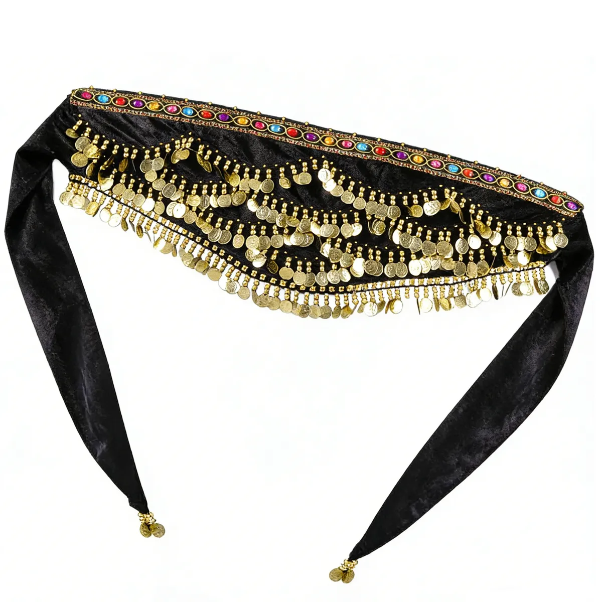 Belly Dance Hip Scarf Hip Scarf with Gold Coins Skirts For Bellydance Yoga