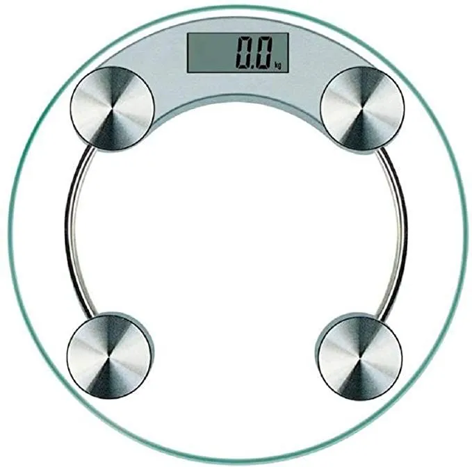 Electronic Personal Body Weight Scale - Glass