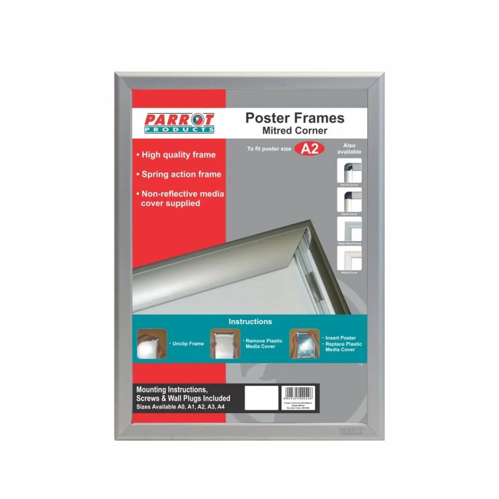 Parrot Products A2 Poster Frame - 655 × 480mm, Single Mitred