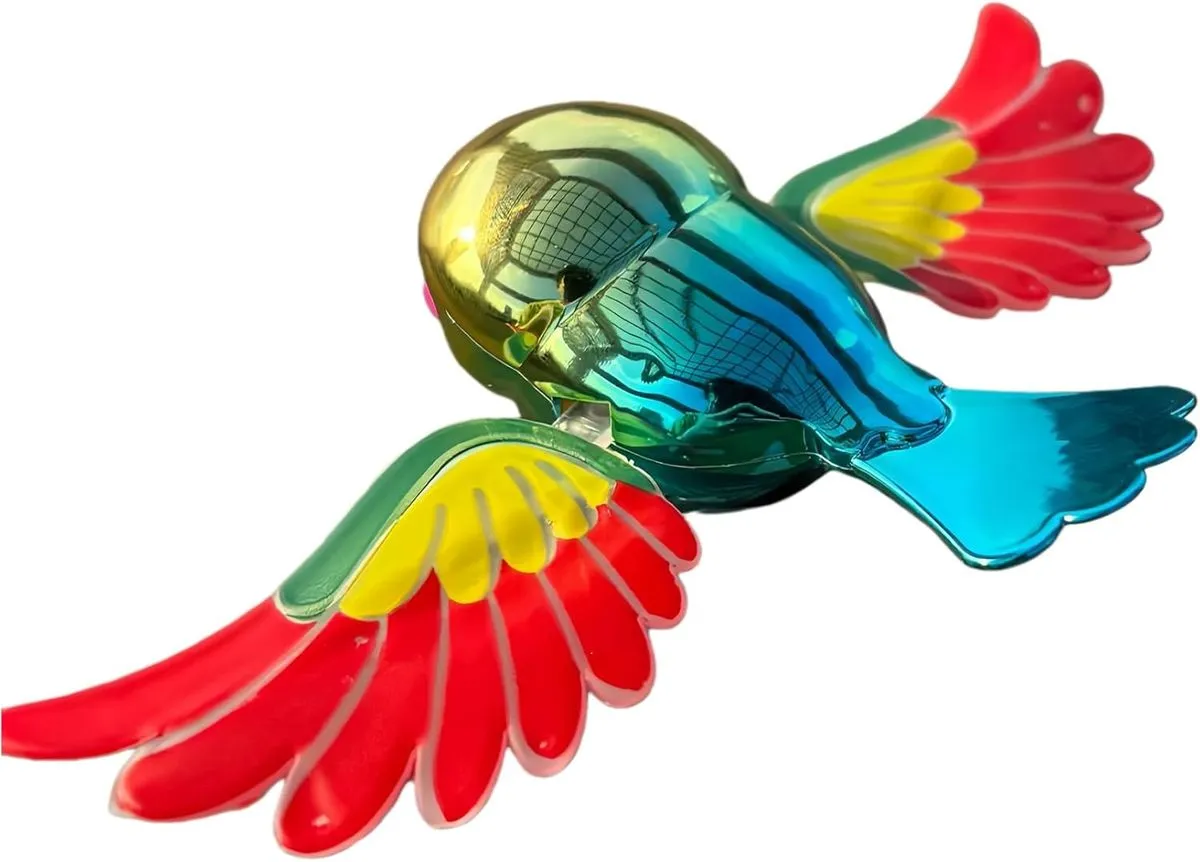 Fun Bird Car Decals: Bird-shaped car decorations that flap their wings - Gradient green