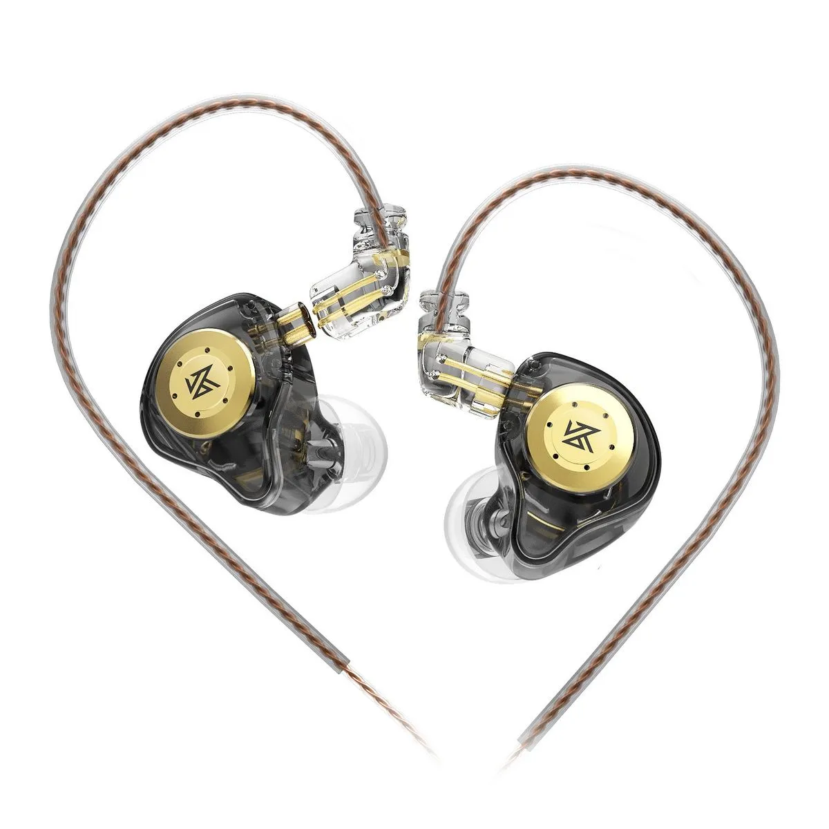 KZ EDX Pro In-Ear Monitors | Dual Dynamic Driver Earphones - No Mic - Black