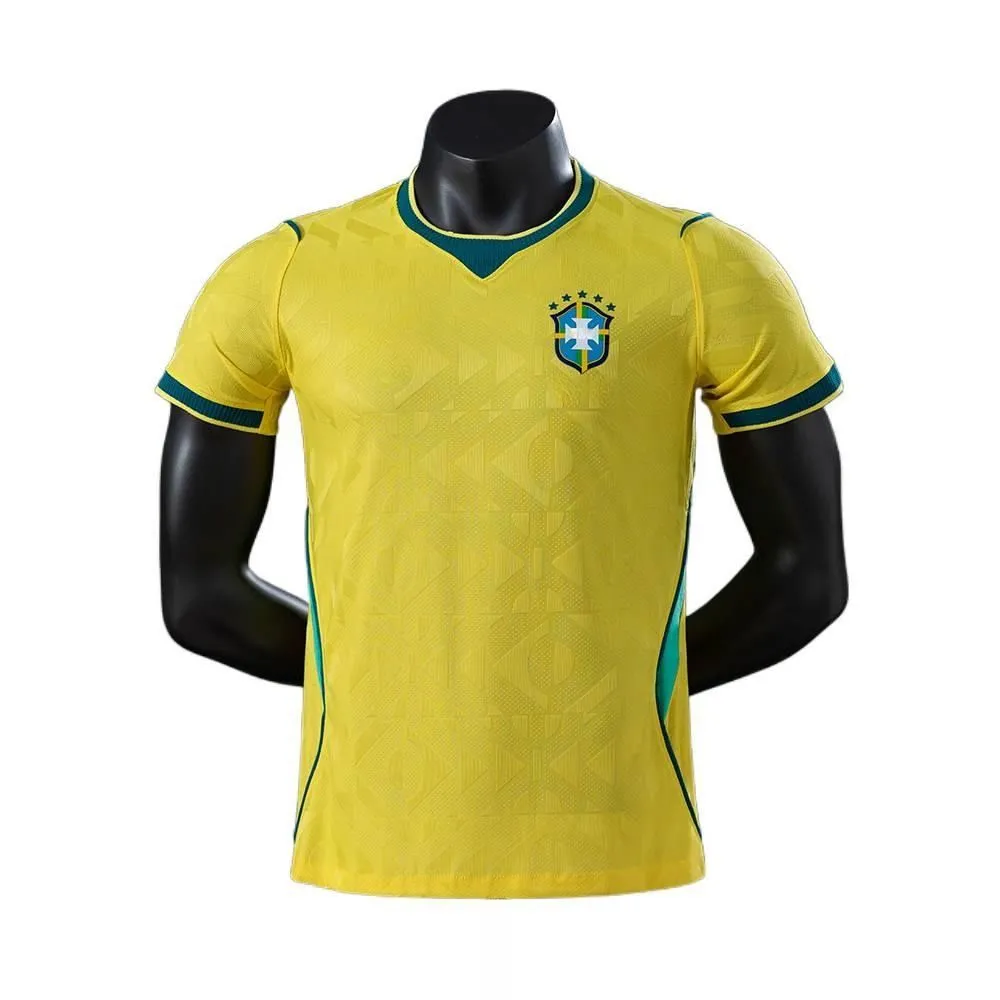 Men's Football Soccer Jersey Shirt For Brazil - Yellow - S-2XL