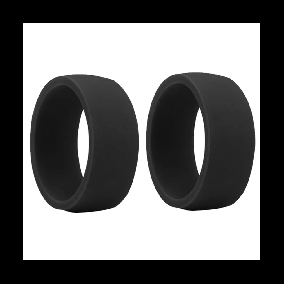 8.7mm Popular for Men Women Silicone Cool RingX2 9