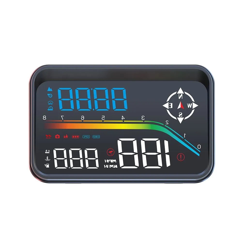 Car Head-Up Display With Gps Dual System Speedometer