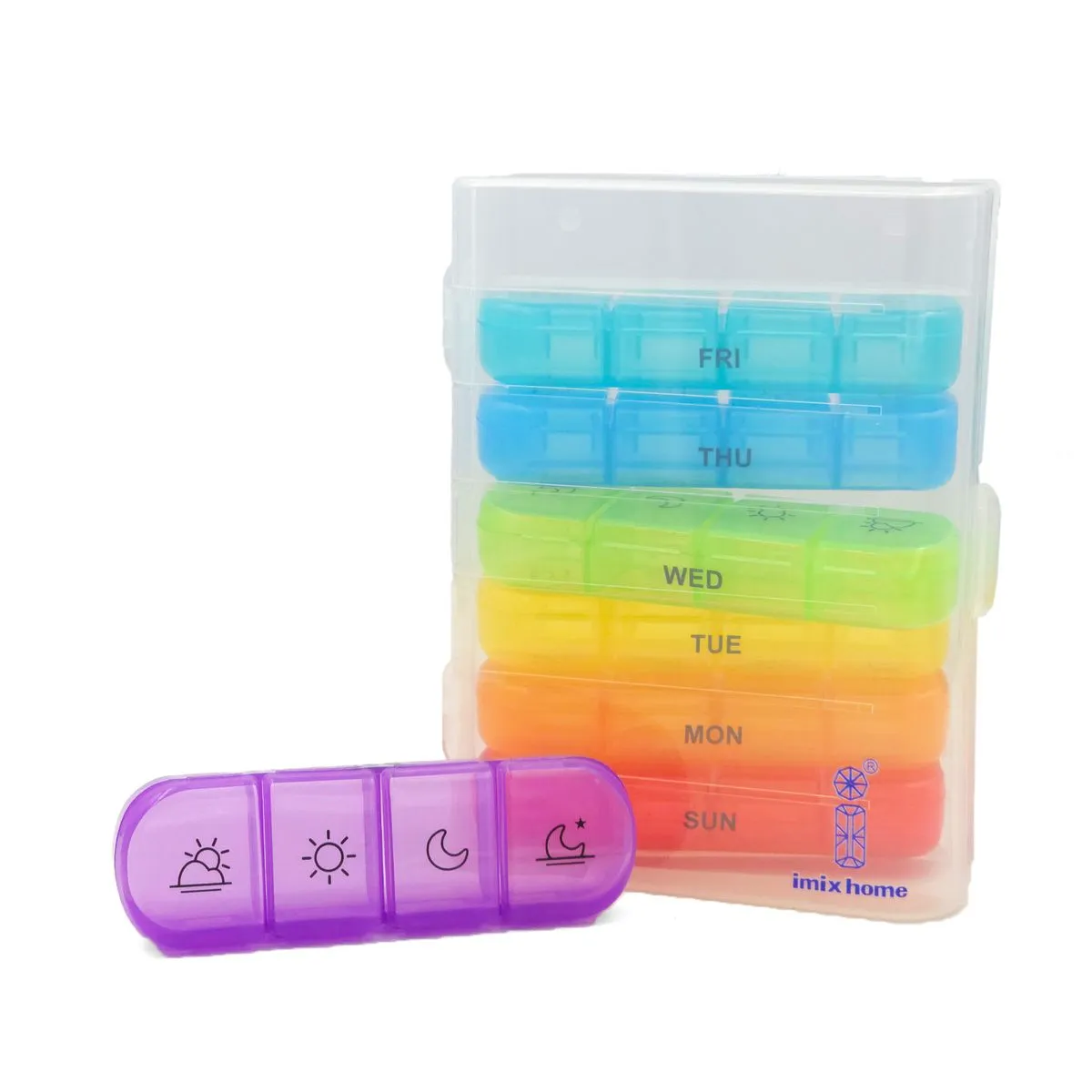 Travel Pill Case 7 Days|4-Slot Portable Pillboxs for Medicine Organizer