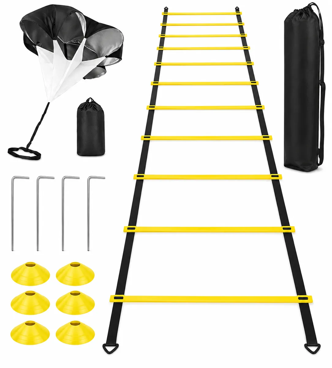 Soccer Agility Ladder And Speed Cone Training Kit 6m