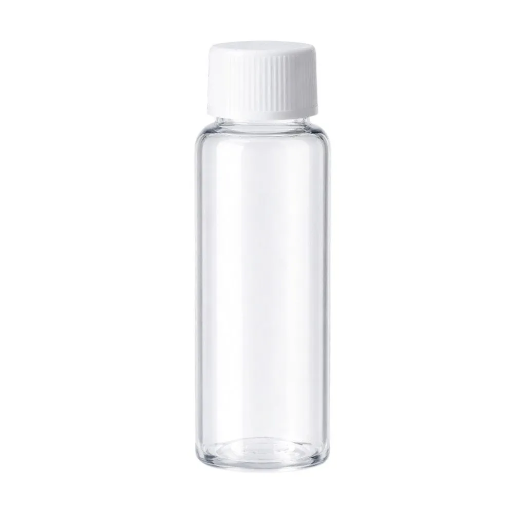4 Pack - 10ml Tall Slim Plastic Refillable Bottle - White
