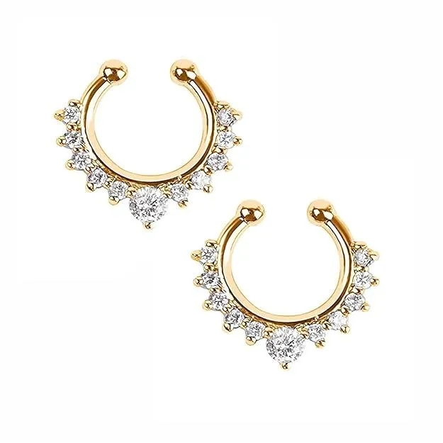 Gold Nose Ring Without Piercing Diamond Nose Rings