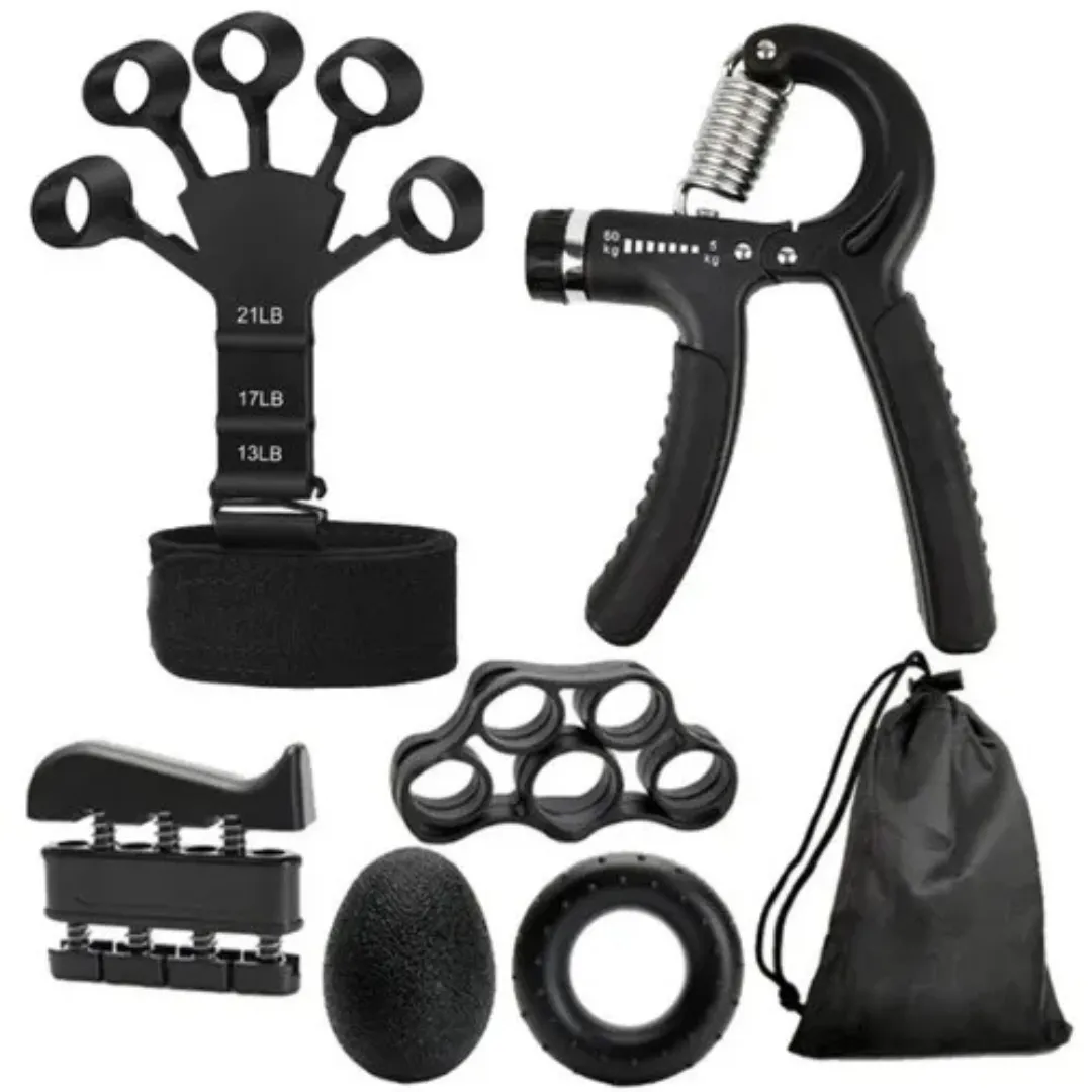 Fitness Hand Grip Strength Trainer - Adjustable Grip Kit (5-Piece)