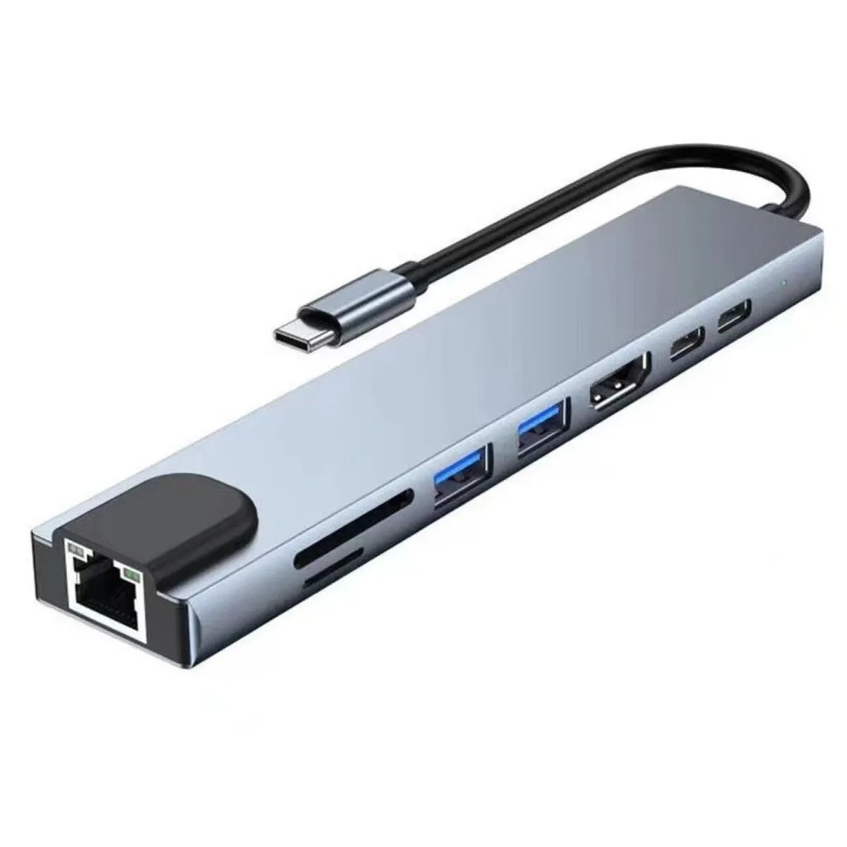 8 in1/8 in2 USB C HUB 3.0 Type C Splitter 4K Docking Station Laptop Adapter - 8 In 1 (With Ethernet…