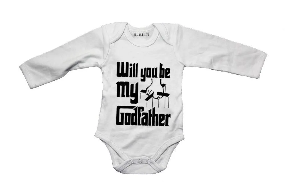 Will You Be My Godfather - Long Sleeve - Baby Grow