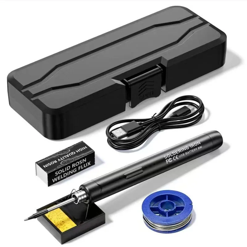 USB Portable Charging 5V8W Wireless Soldering Iron - Black