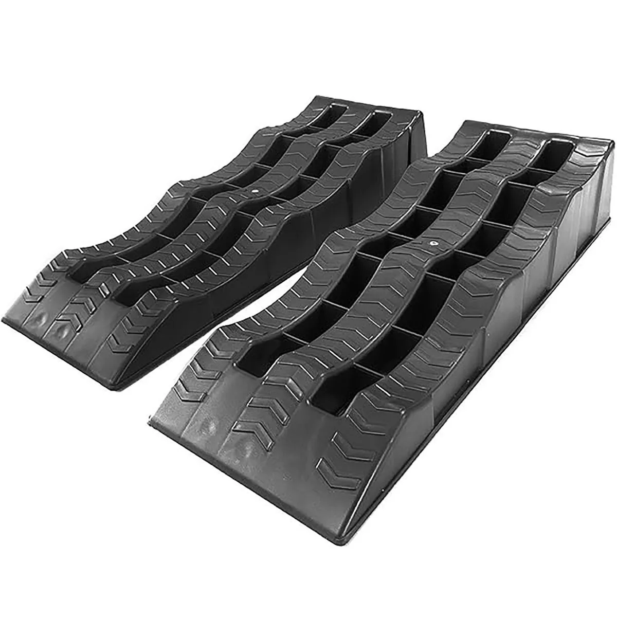 2 Piece Car Leveling Ramps - RV Wheel Chocks 3-Step Leveling Blocks
