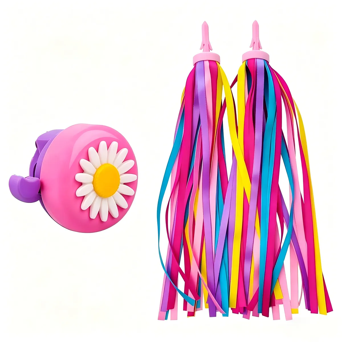 Kids Bike Bell and Kids Bike Streamers for Children's Bike Accessories