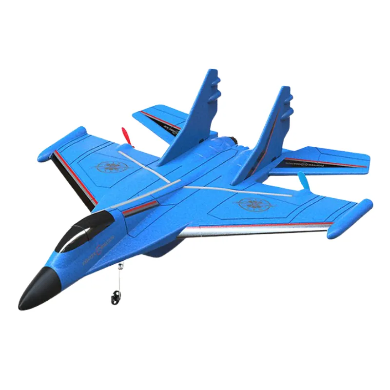 Foam Fixed Wing Plane Toys Ready To Fly 2.4g 2 Channel For Beginners Kids - Blue