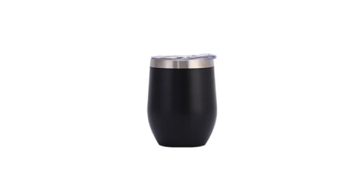 Leak Proof Wine or Coffee Tumbler - 350ml - Black