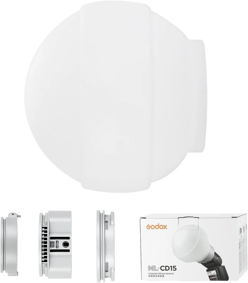 Godox ML-CD15 Collapsible Diffusion Dome with 3 Head Adapters