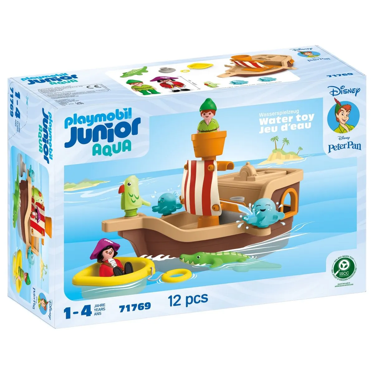 Playmobil Junior & Disney - Peter Pan's Splashing Pirate Ship - 12 Piece